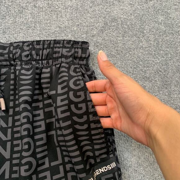 Legends Shorts Mens S Small Black Grey Luka 5 Inch Unlined Active Gym Train Run - Picture 4 of 11